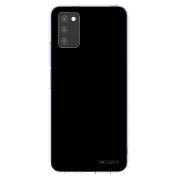 Picasee Samsung Galaxy A02s A025G Hülle - Transparentes Silikon - Black Bliss