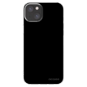 Picasee Apple iPhone 15 Plus Hülle - Transparentes Silikon - Black Bliss