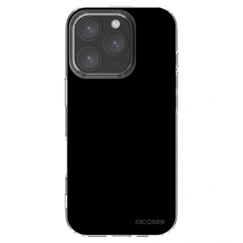 Picasee Apple iPhone 16 Pro Hülle - Transparentes Silikon - Black Bliss