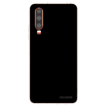 Picasee Huawei P30 Hülle - Transparentes Silikon - Black Bliss