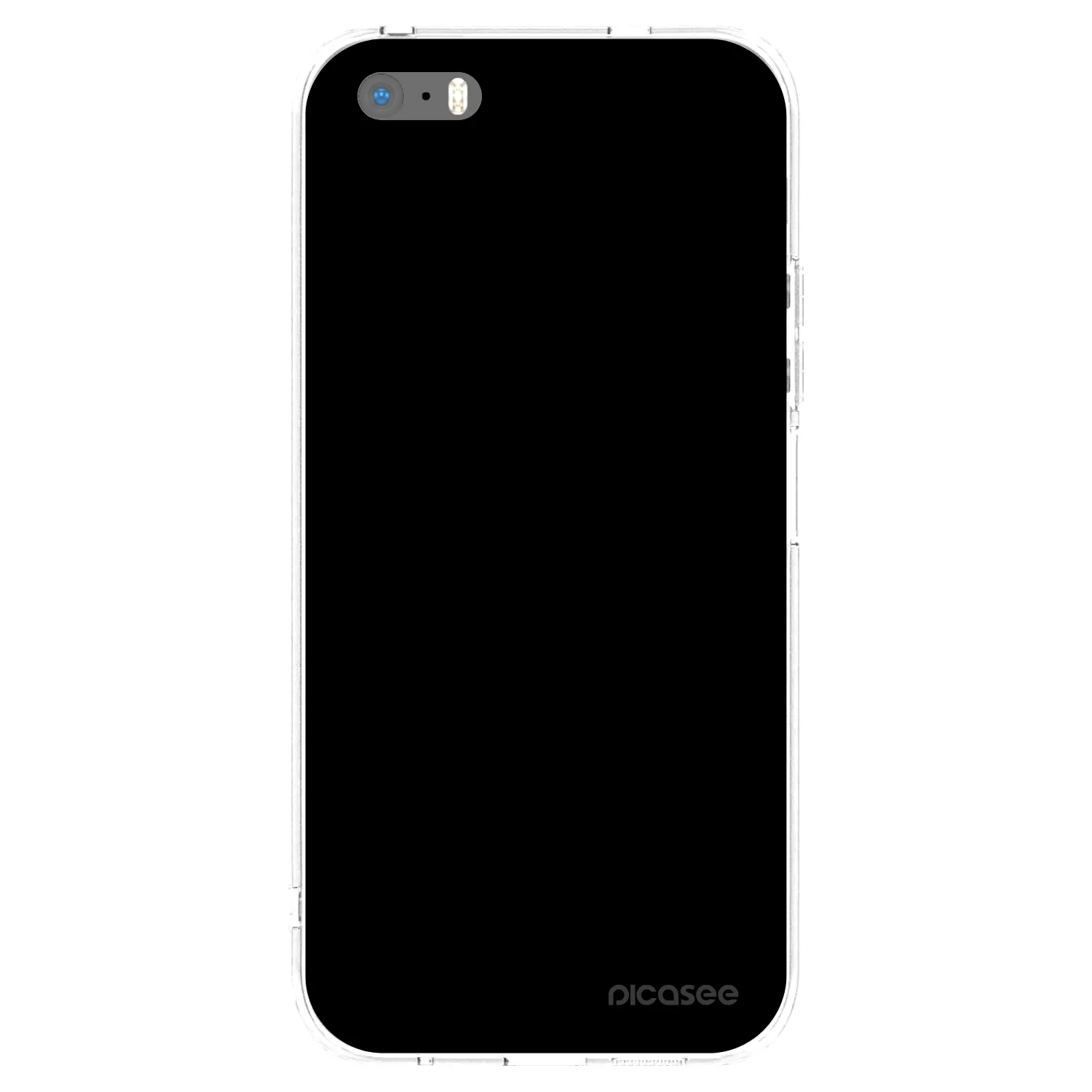 Picasee Apple iPhone 5/5S/SE Hülle - Transparentes Silikon - Black Bliss