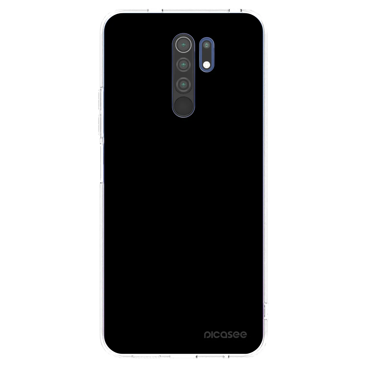 Picasee Xiaomi Redmi 9 Hülle - Transparentes Silikon - Black Bliss
