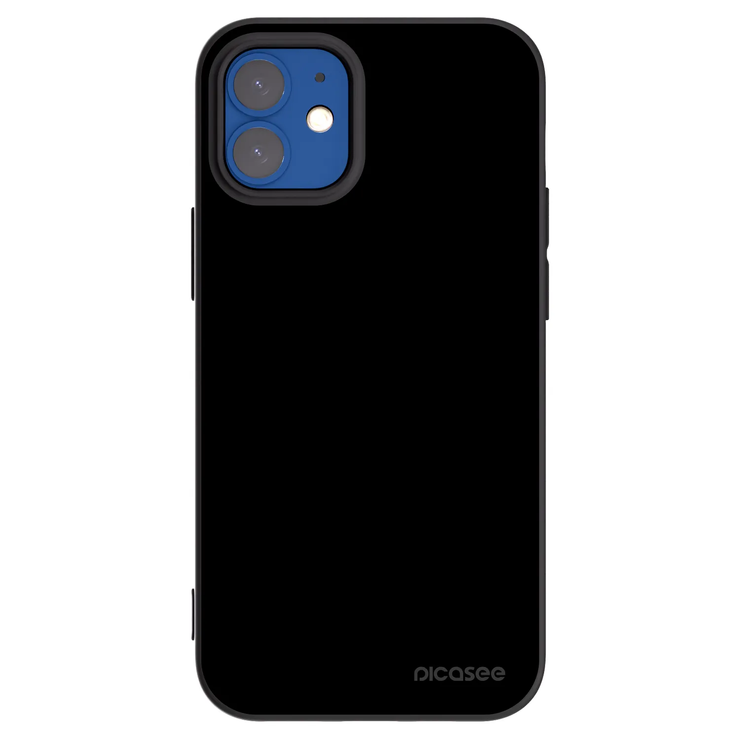 Picasee Apple iPhone 12 mini Hülle - Schwarzes Silikon - Black Bliss