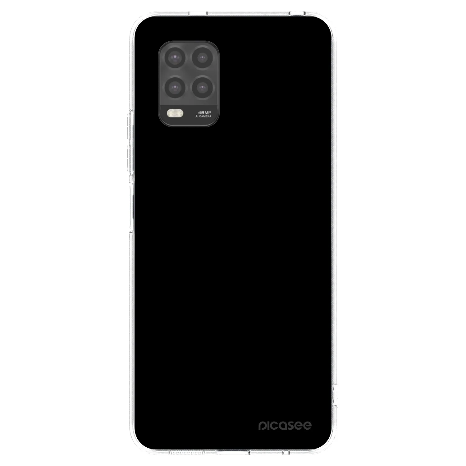 Picasee Xiaomi Mi 10 Lite Hülle - Transparentes Silikon - Black Bliss