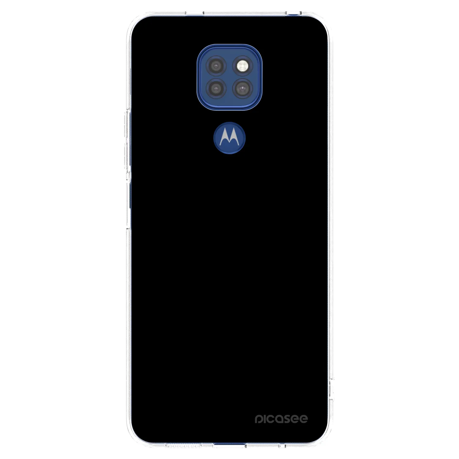 Picasee Motorola Moto G9 Play Hülle - Transparentes Silikon - Black Bliss