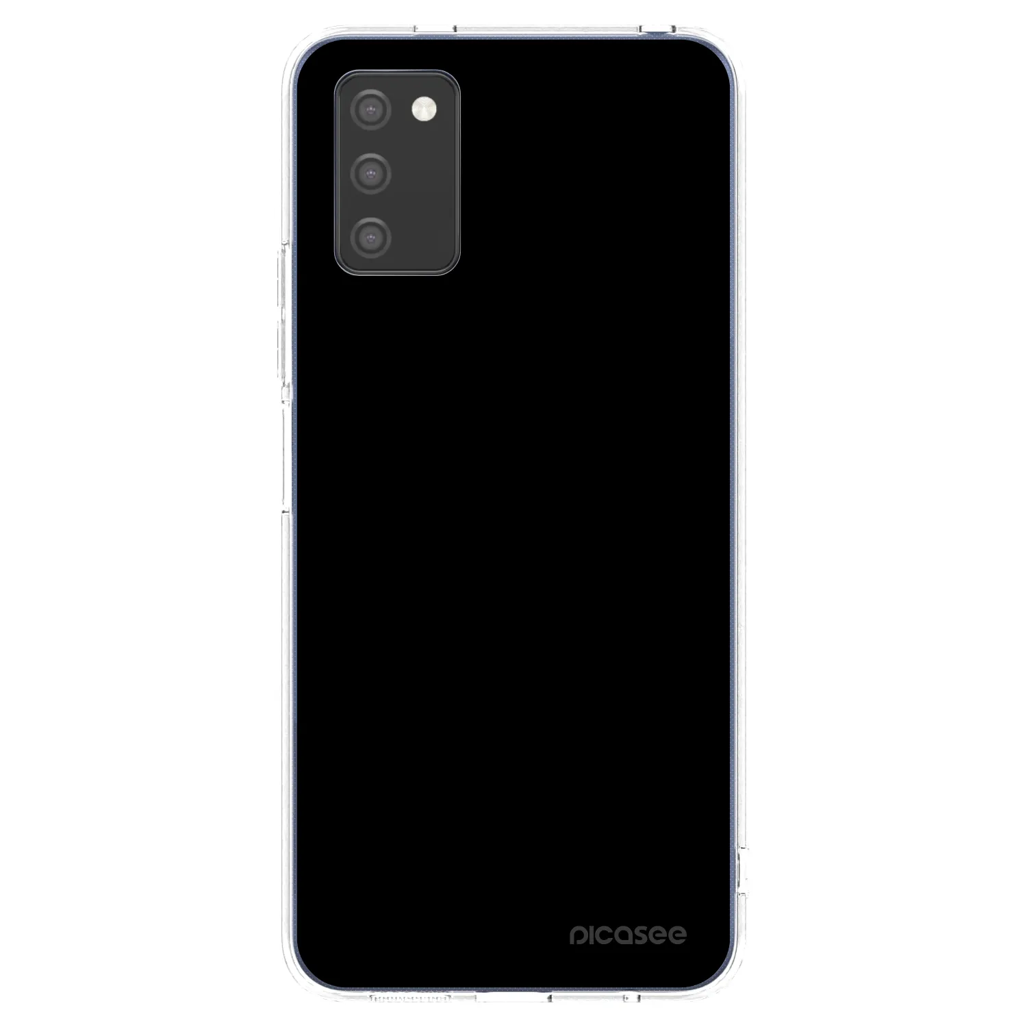 Picasee Samsung Galaxy A02s A025G Hülle - Transparentes Silikon - Black Bliss