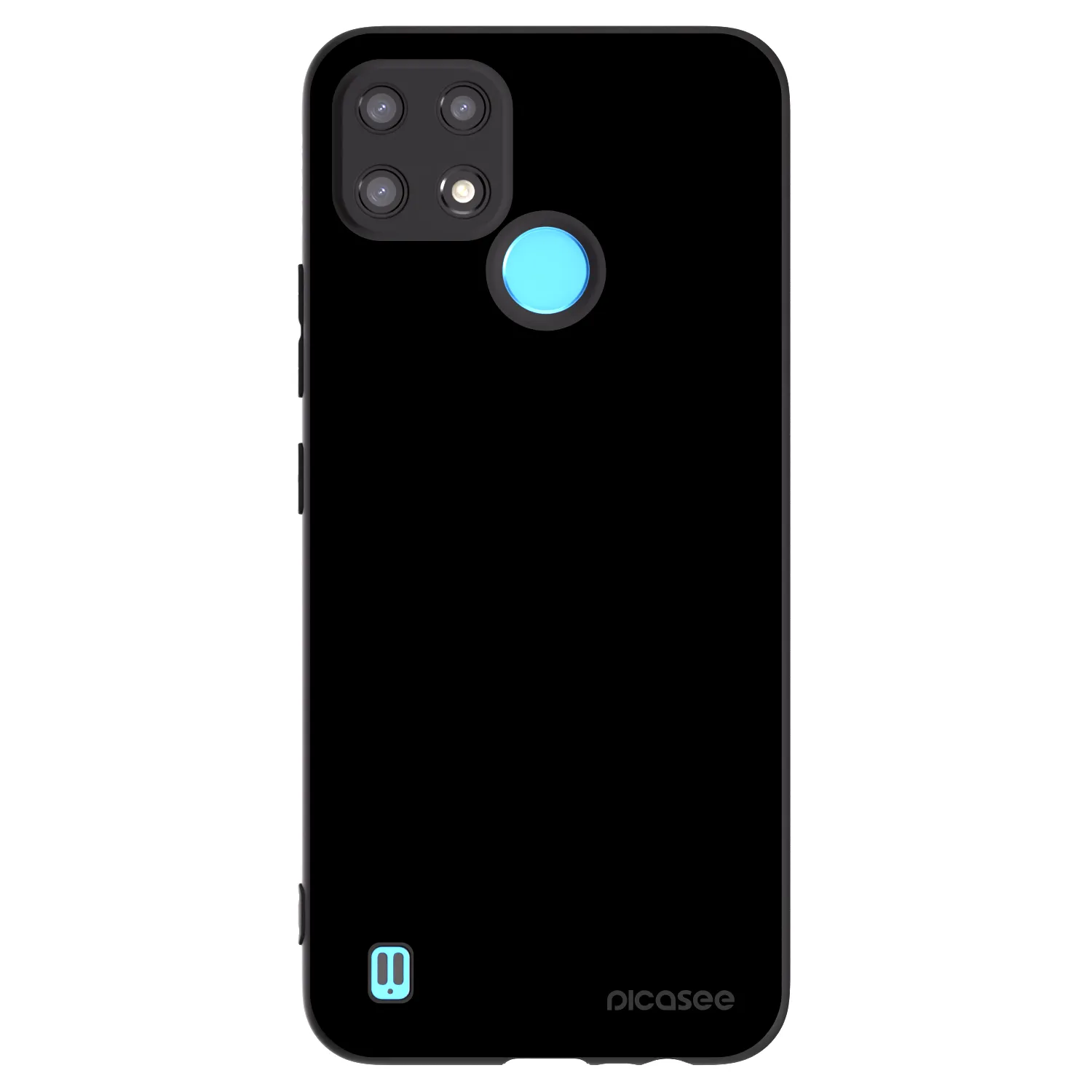 Picasee Realme C21 Hülle - Schwarzes Silikon - Black Bliss