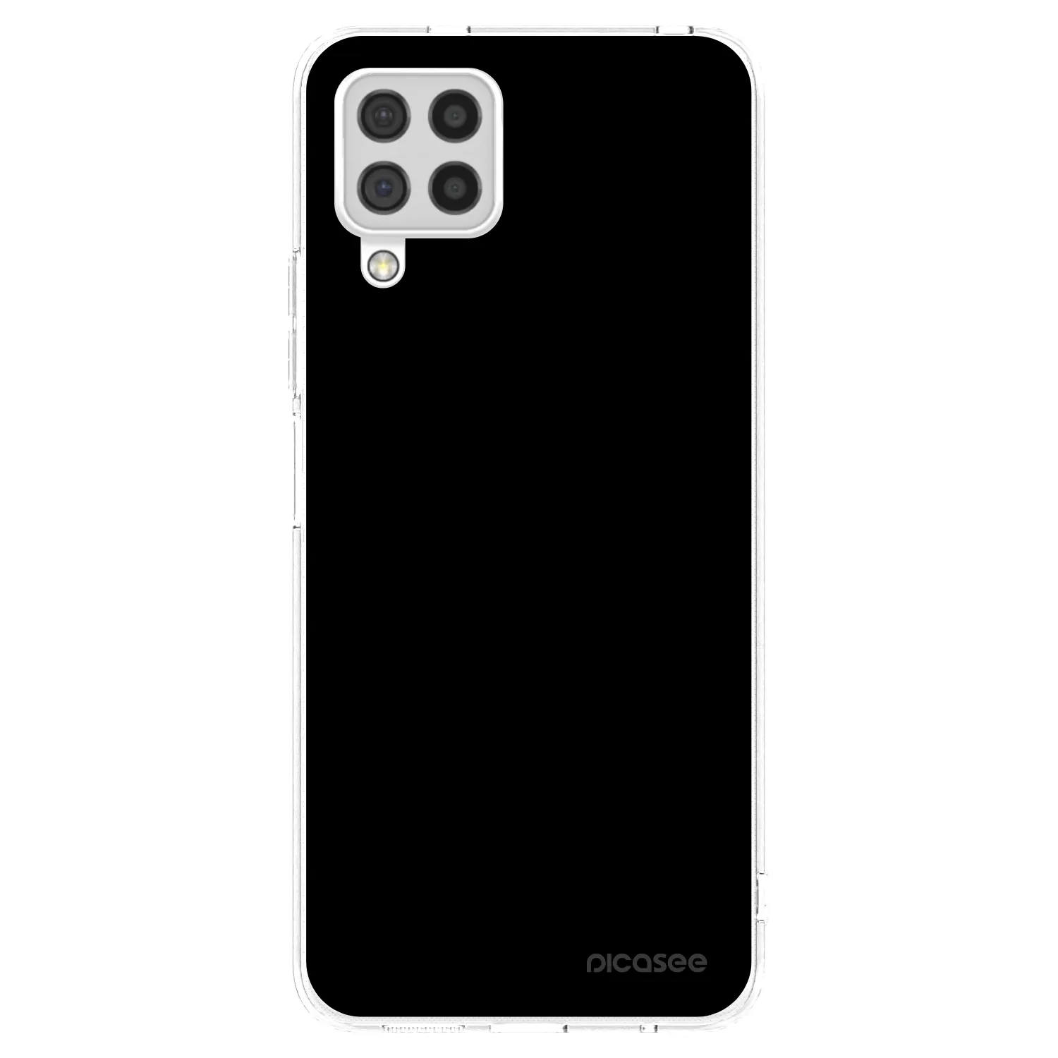 Picasee Samsung Galaxy A22 A225F 4G Hülle - Transparentes Silikon - Black Bliss
