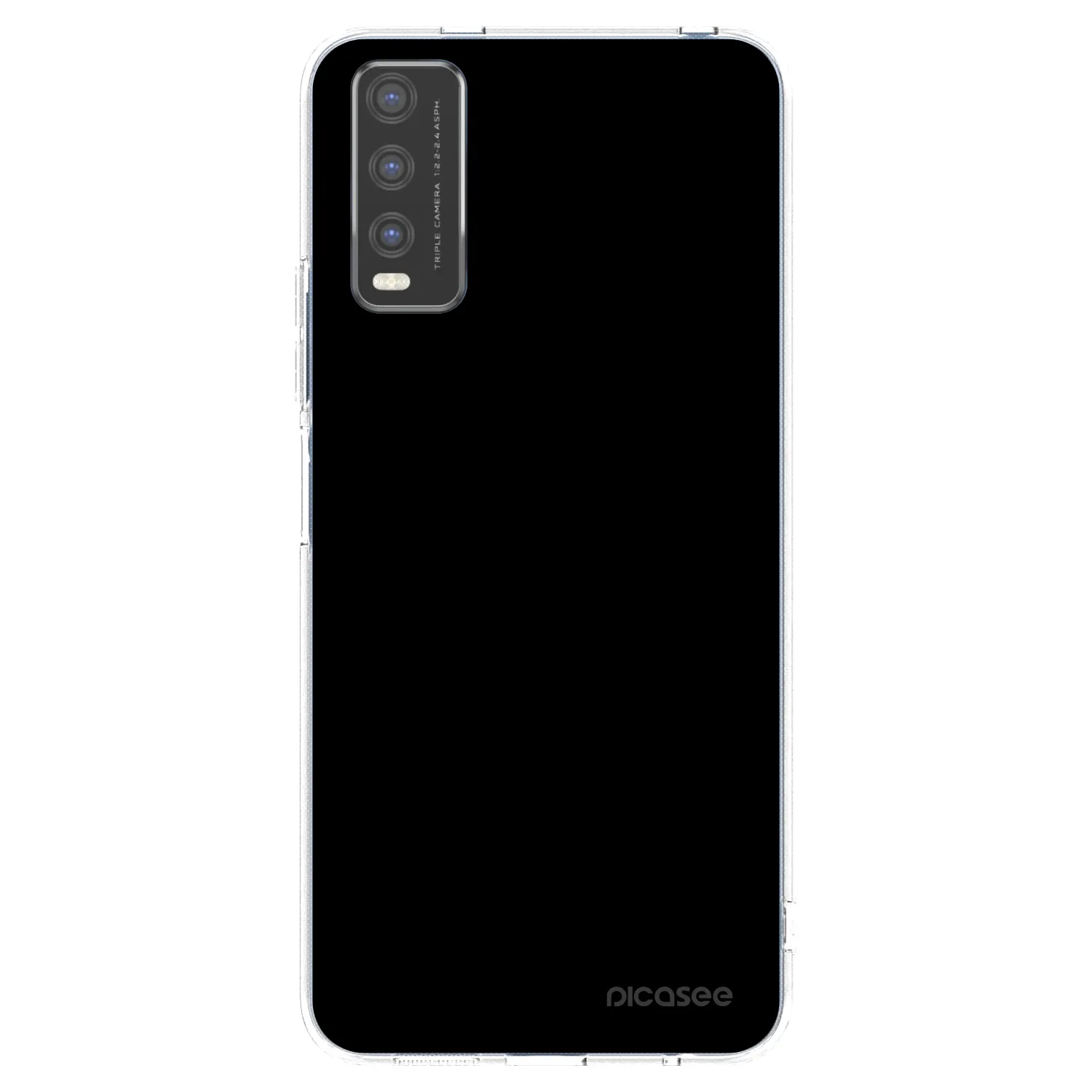 Picasee Vivo Y20s Hülle - Transparentes Silikon - Black Bliss