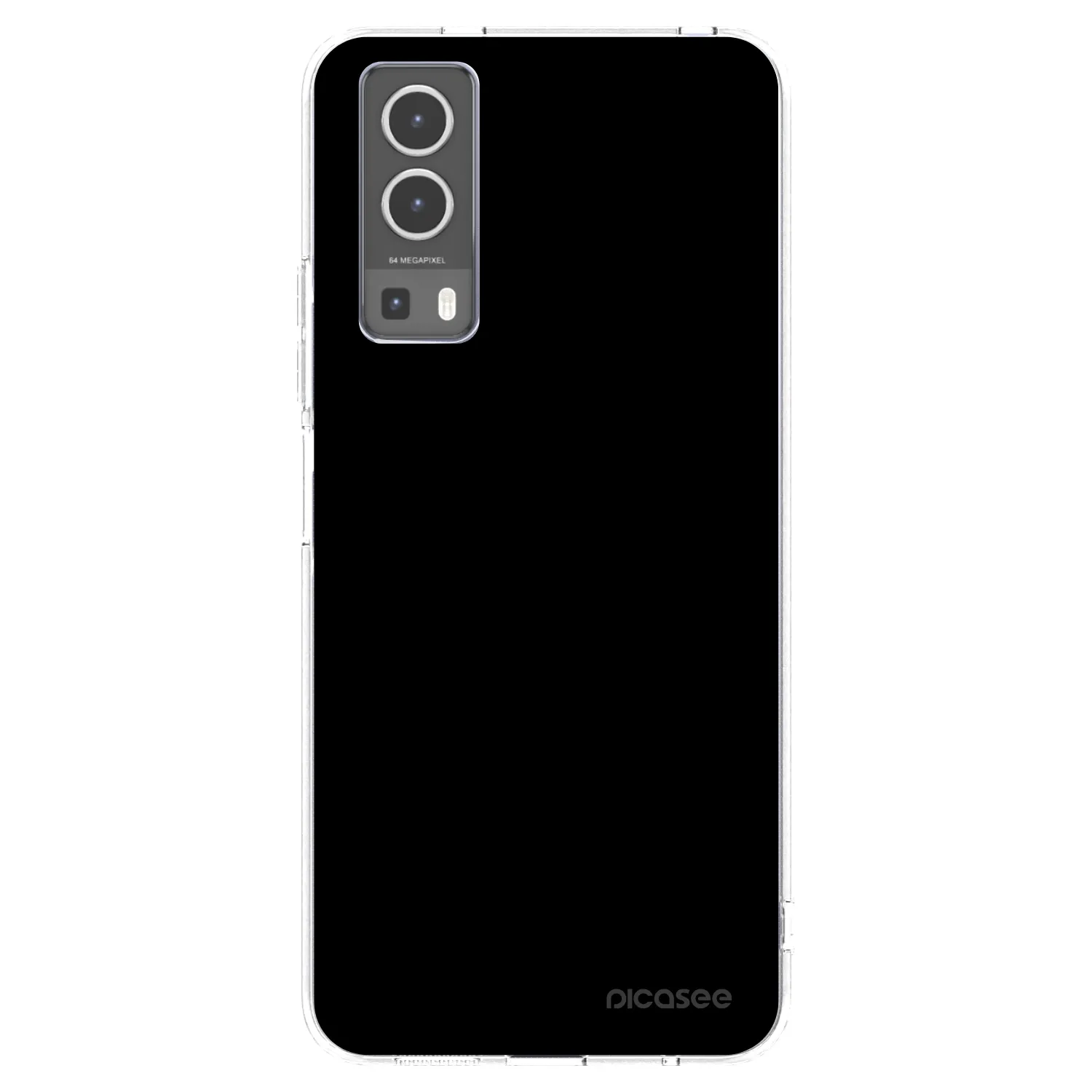 Picasee Vivo Y72 5G Hülle - Transparentes Silikon - Black Bliss