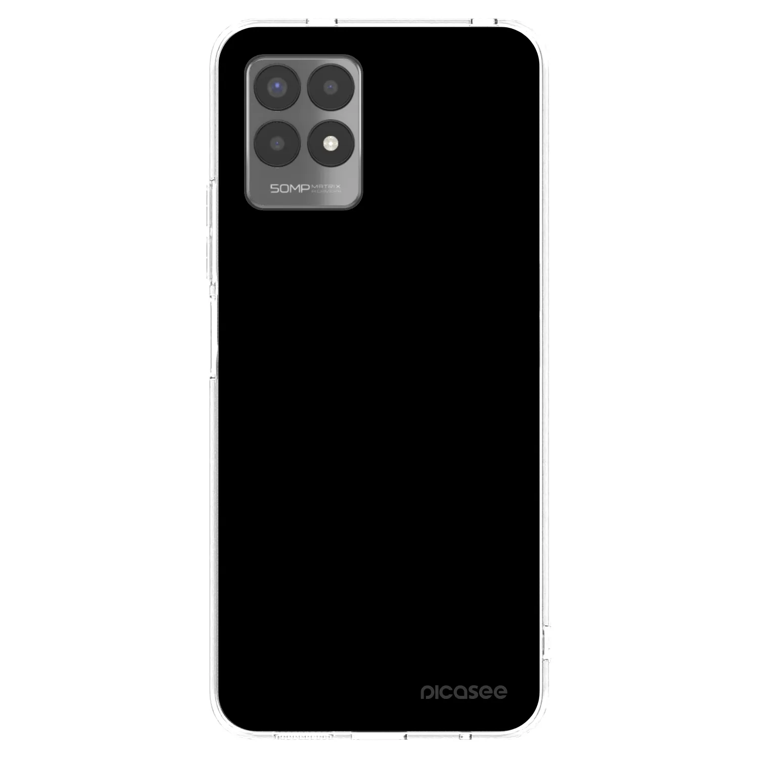 Picasee Realme 8i Hülle - Transparentes Silikon - Black Bliss