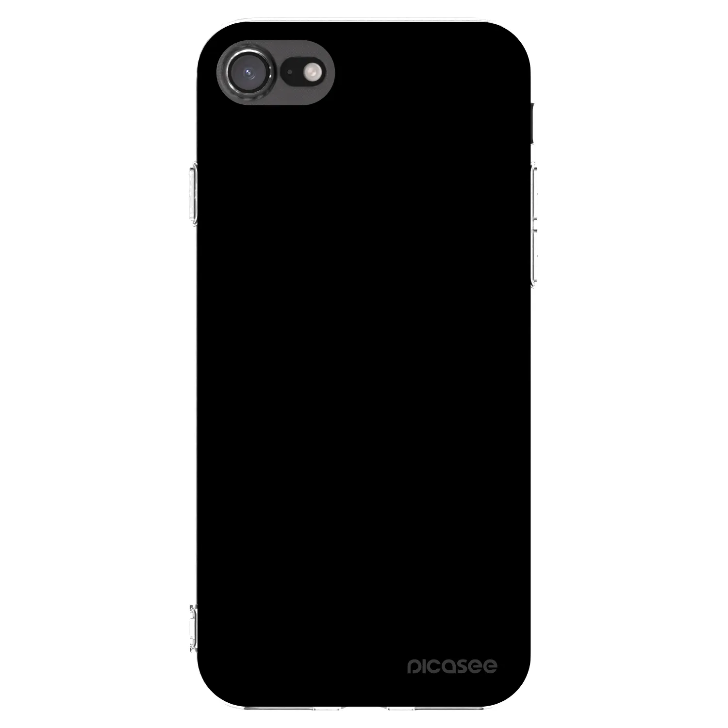 Picasee Apple iPhone SE 2022 Hülle - Transparentes Silikon - Black Bliss