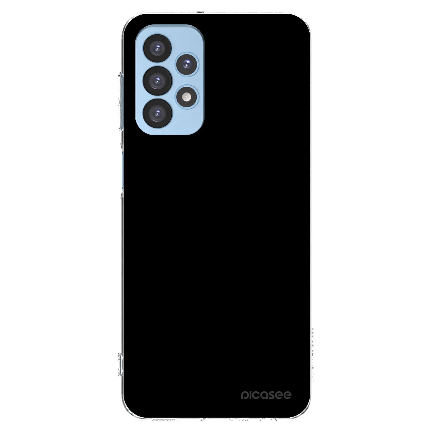 Picasee Samsung Galaxy A23 A235F 4G Hülle - Transparentes Silikon - Black Bliss
