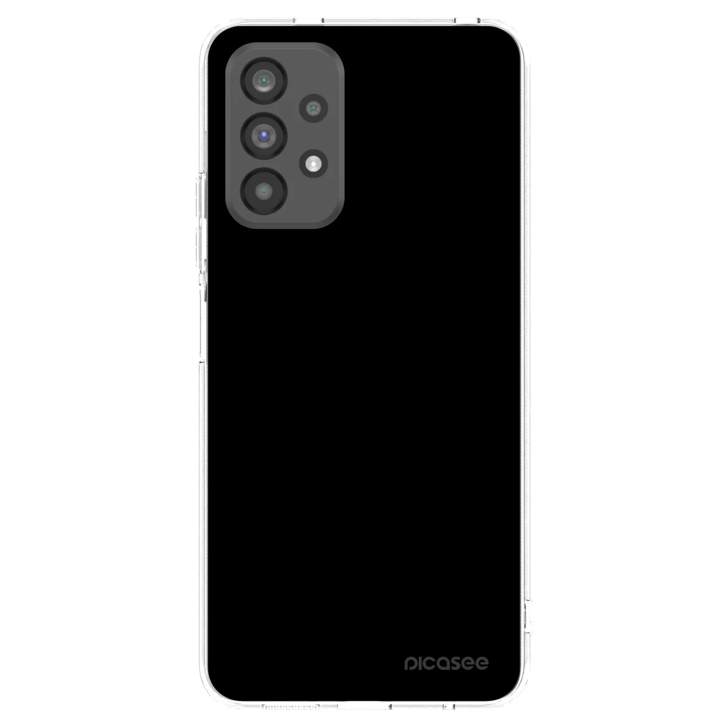 Picasee Samsung Galaxy A73 5G Hülle - Transparentes Silikon - Black Bliss