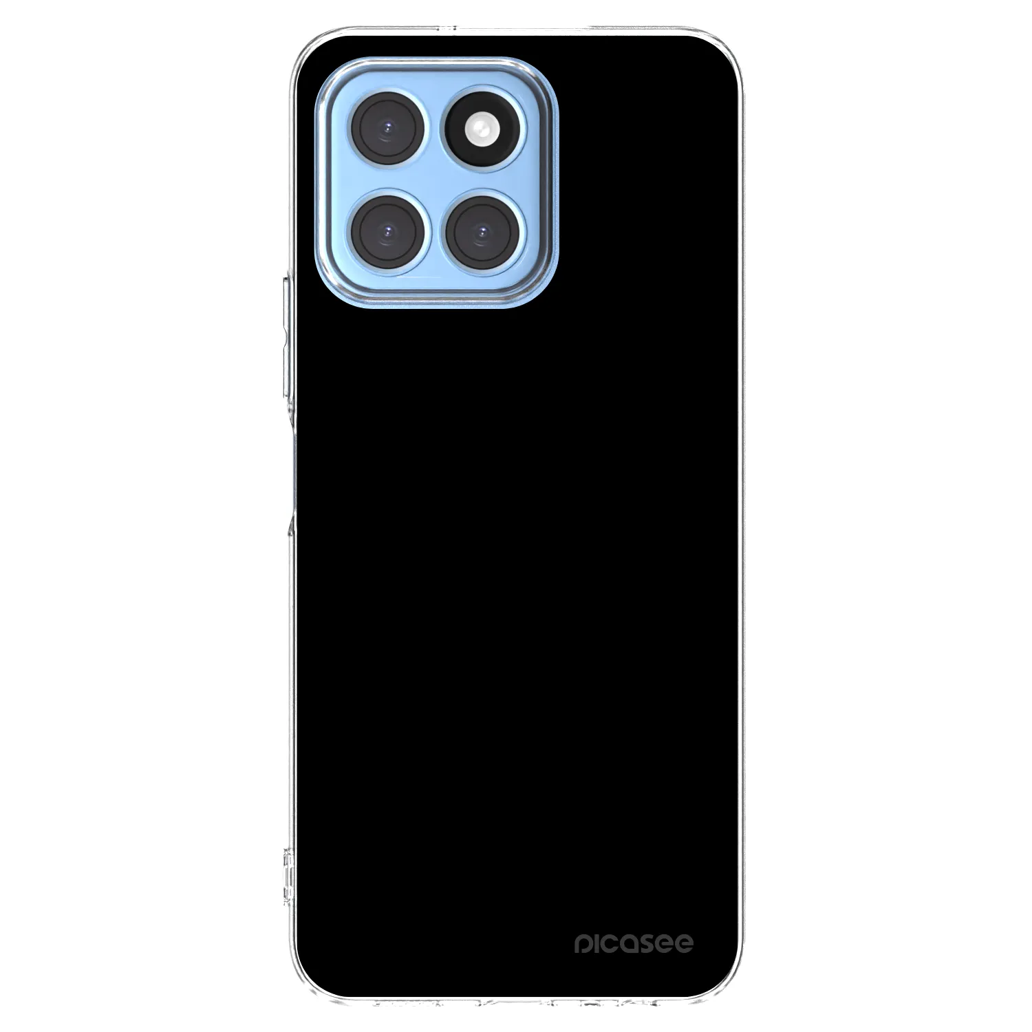Picasee Honor X6 Hülle - Transparentes Silikon - Black Bliss