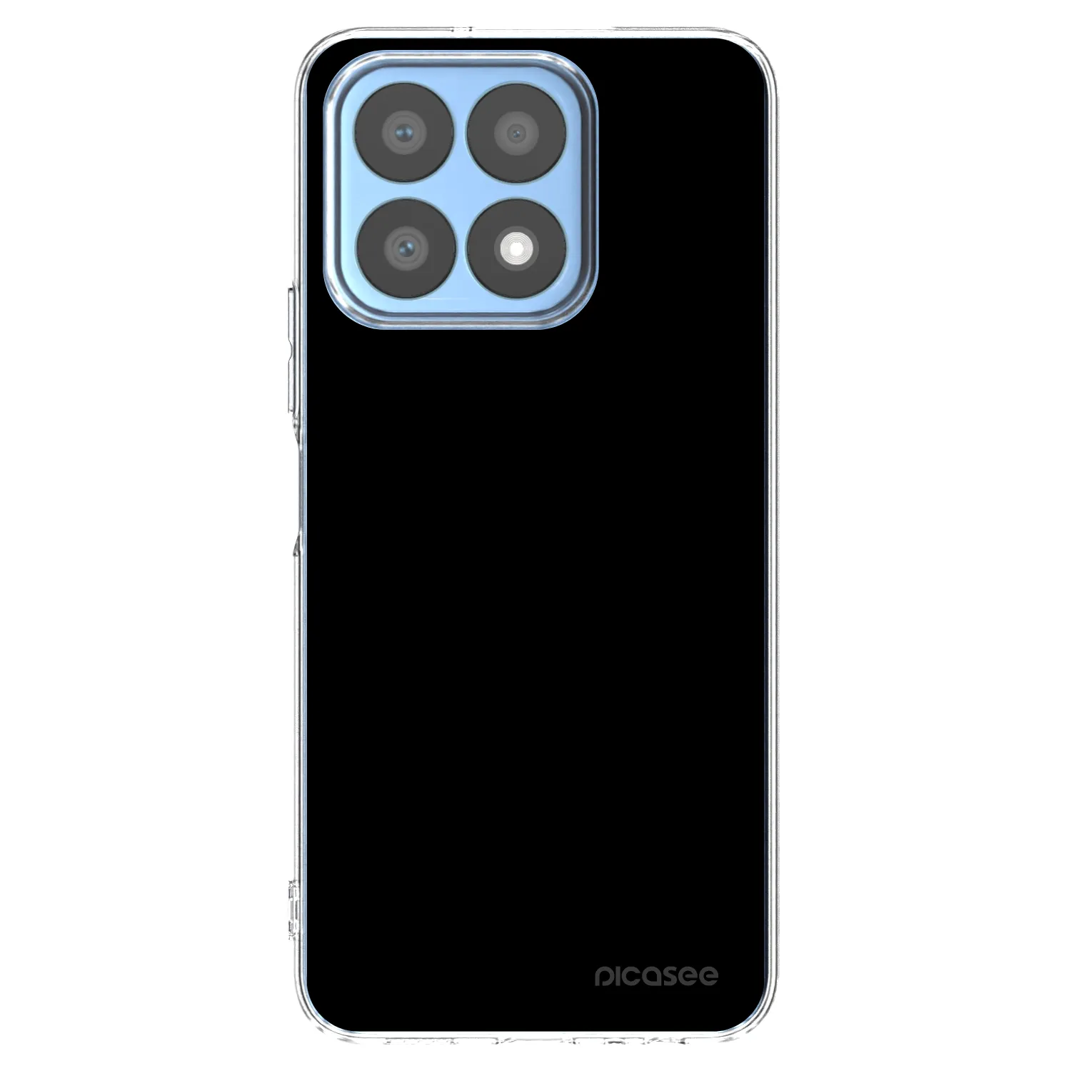 Picasee Honor X8a Hülle - Transparentes Silikon - Black Bliss