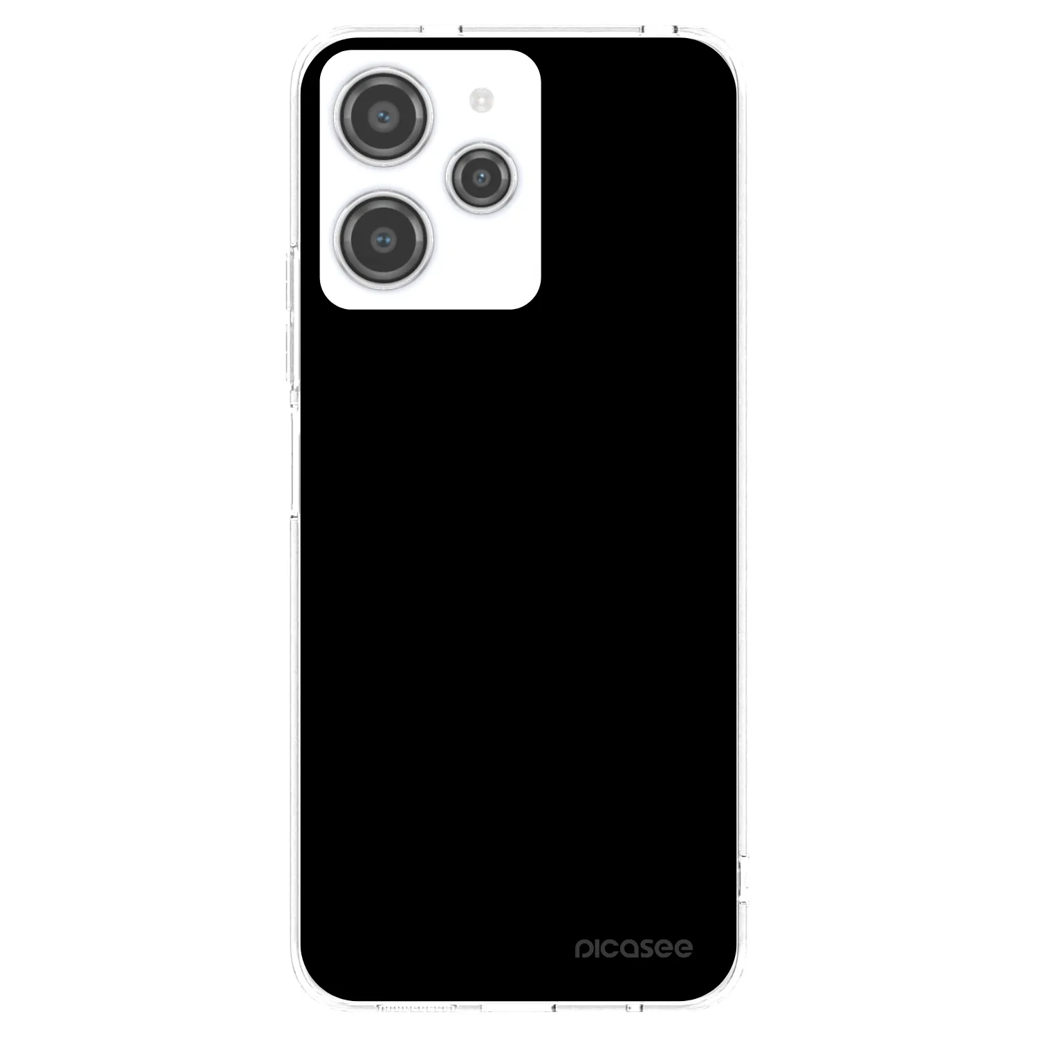 Picasee Xiaomi Redmi 12 4G Hülle - Transparentes Silikon - Black Bliss