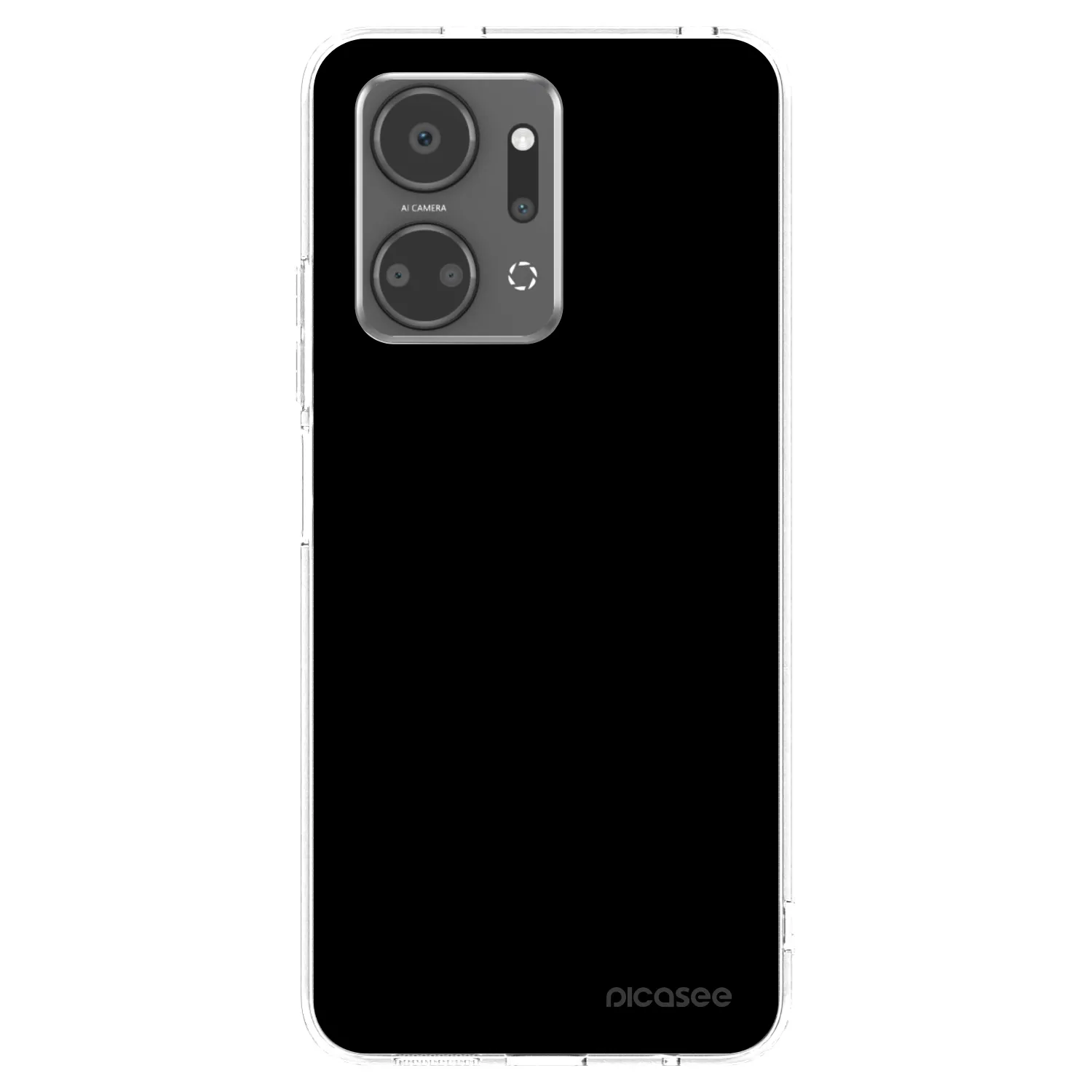 Picasee Honor X7a Hülle - Transparentes Silikon - Black Bliss