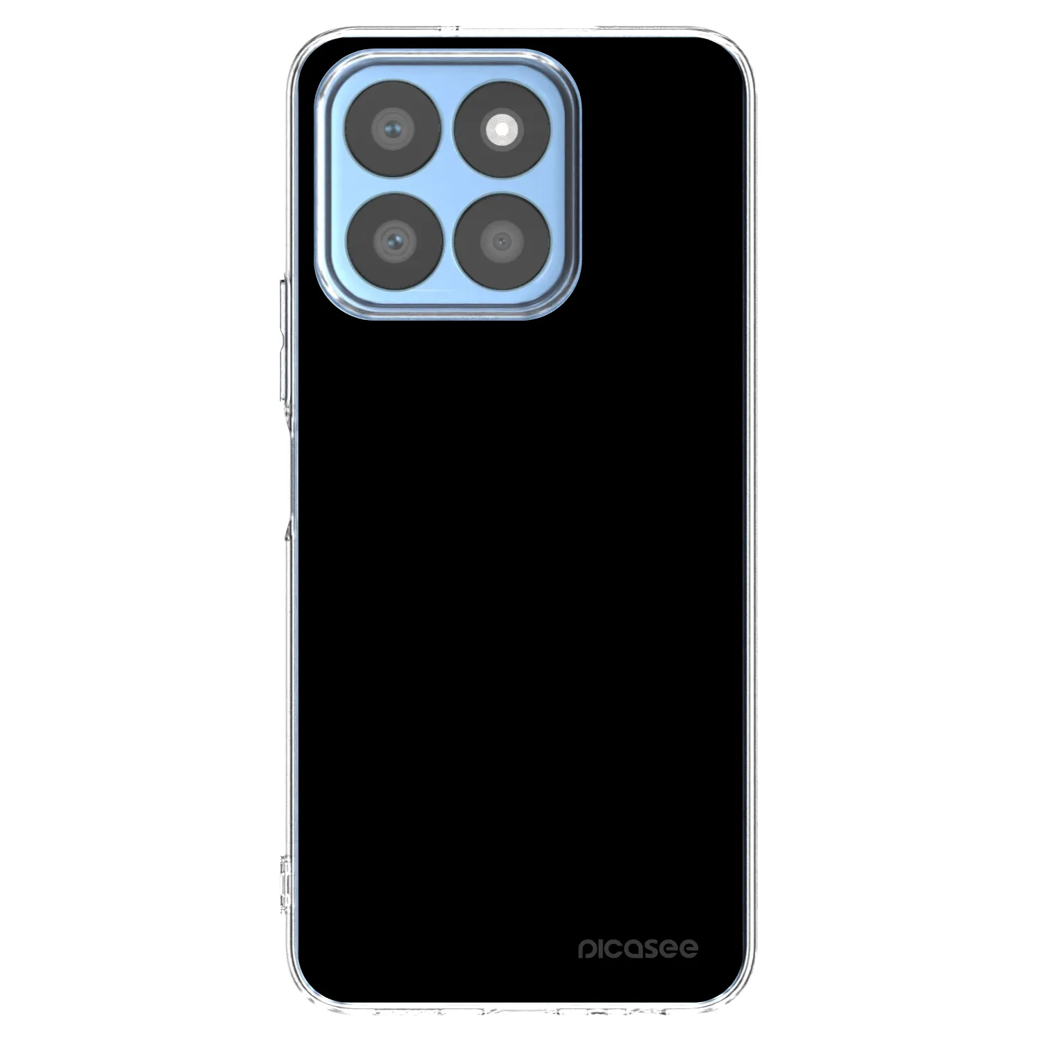 Picasee Honor X8b Hülle - Transparentes Silikon - Black Bliss