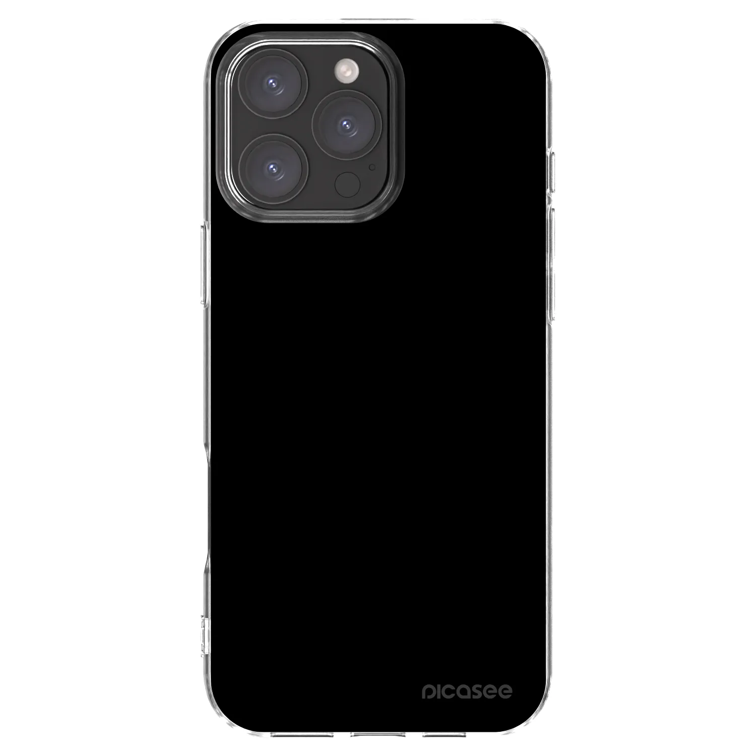 Picasee Apple iPhone 16 Pro Max Hülle - Transparentes Silikon - Black Bliss