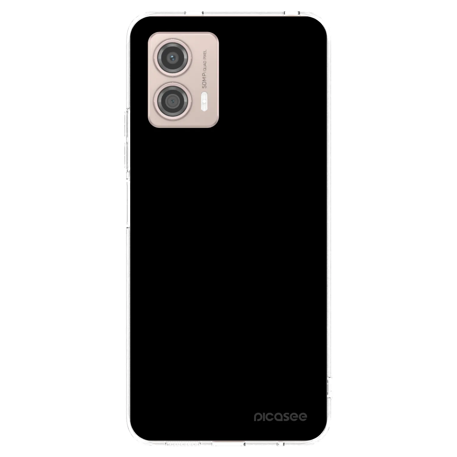 Picasee Motorola Moto G53 5G Hülle - Transparentes Silikon - Black Bliss