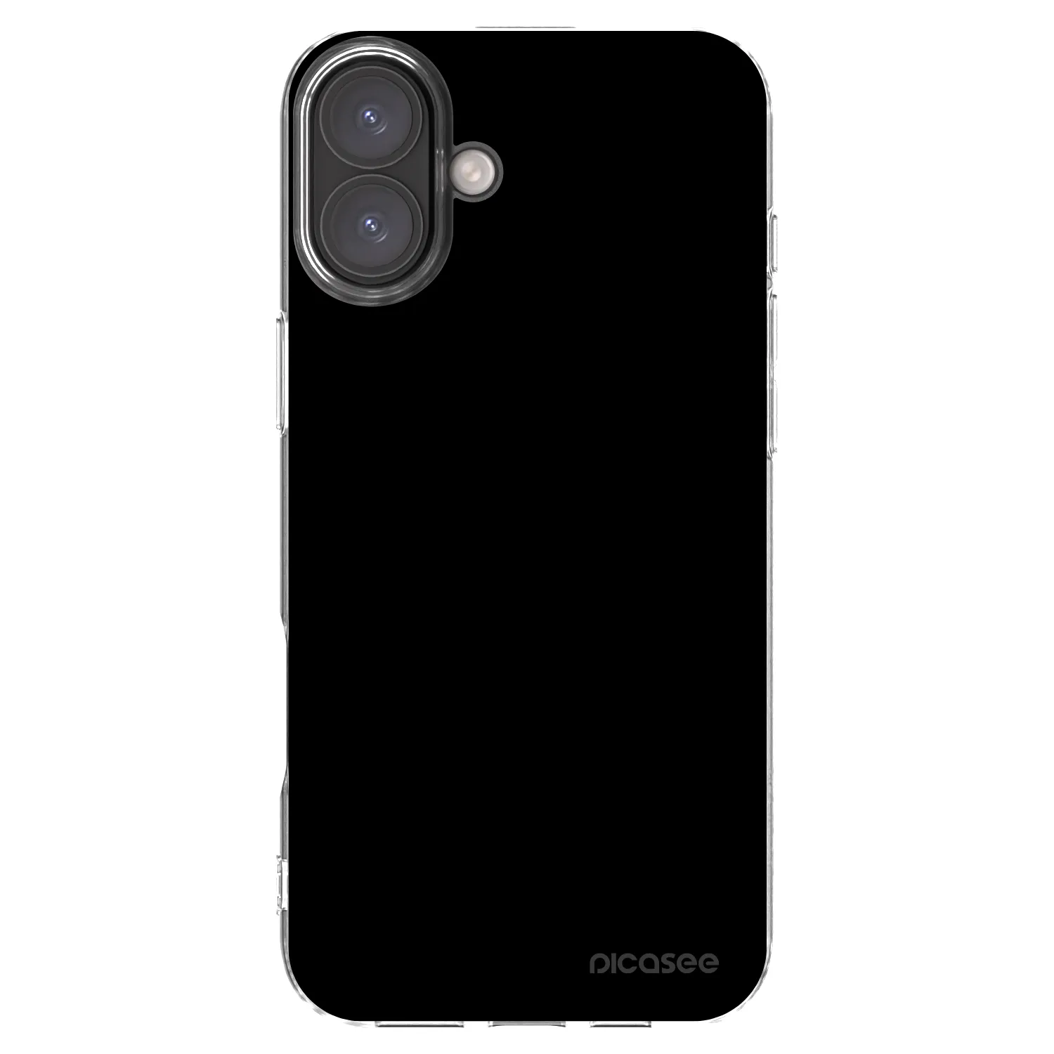 Picasee Apple iPhone 16 Plus Hülle - Transparentes Silikon - Black Bliss