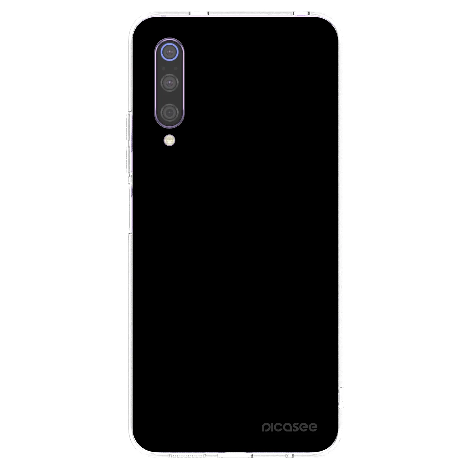 Picasee Xiaomi Mi 9 Hülle - Transparentes Silikon - Black Bliss