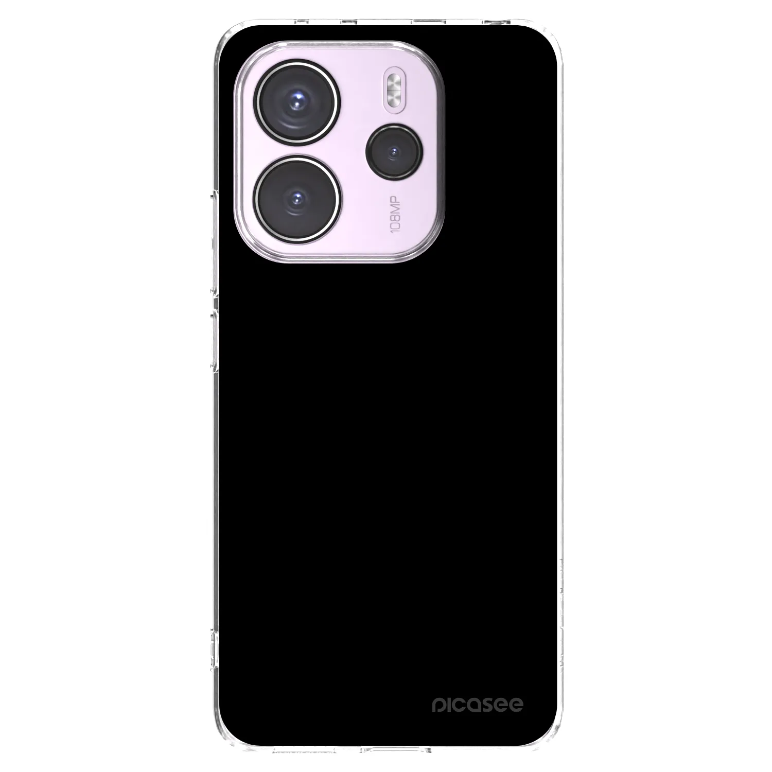 Picasee Xiaomi Redmi Note 14 4G Hülle - Transparentes Silikon - Black Bliss