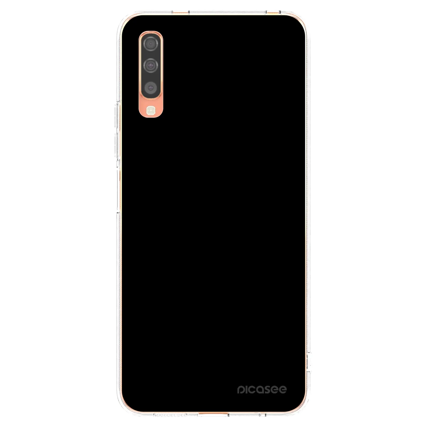 Picasee Samsung Galaxy A70 A705F Hülle - Transparentes Silikon - Black Bliss
