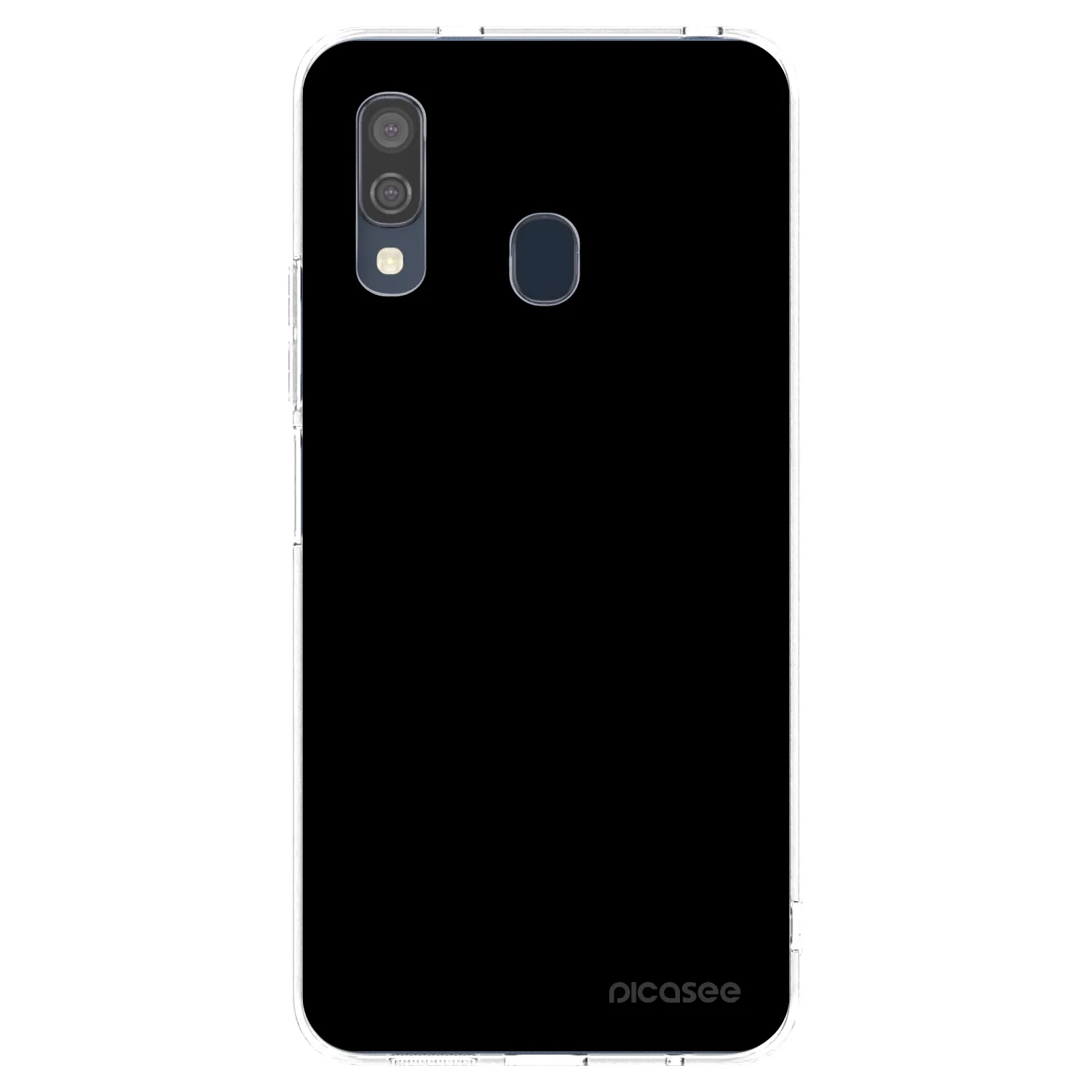 Picasee Samsung Galaxy A40 A405F Hülle - Transparentes Silikon - Black Bliss