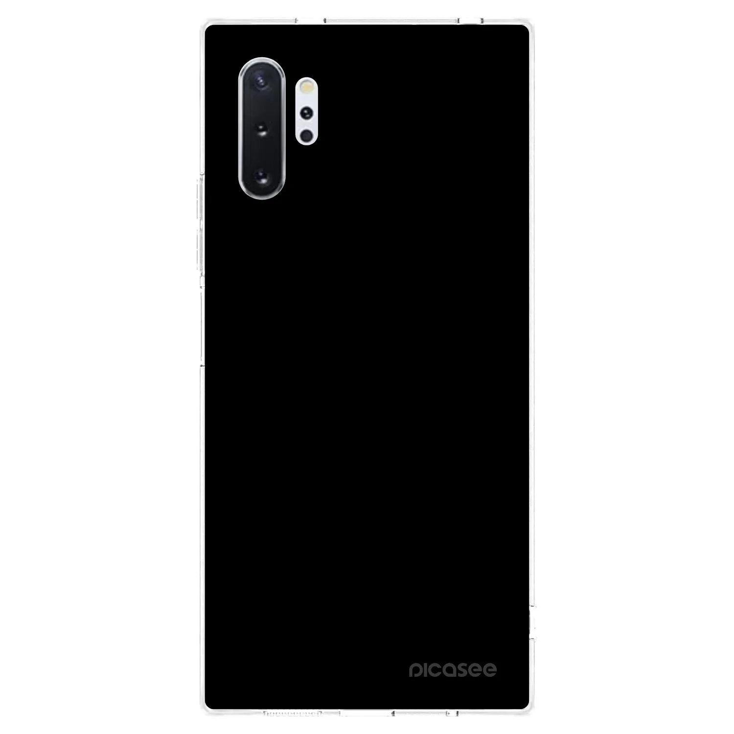 Picasee Samsung Galaxy Note 10+ N975F Hülle - Transparentes Silikon - Black Bliss