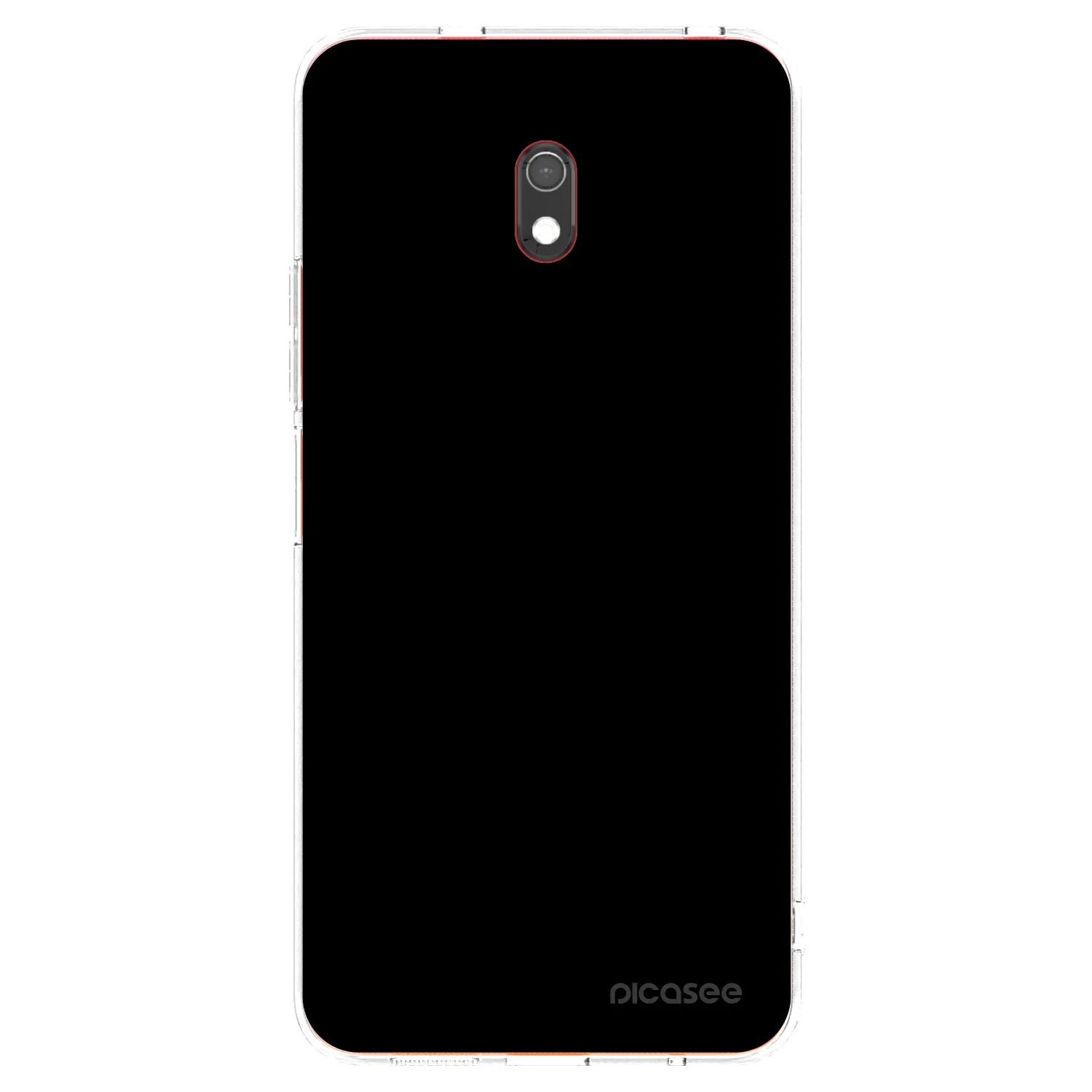 Picasee Xiaomi Redmi 8A Hülle - Transparentes Silikon - Black Bliss
