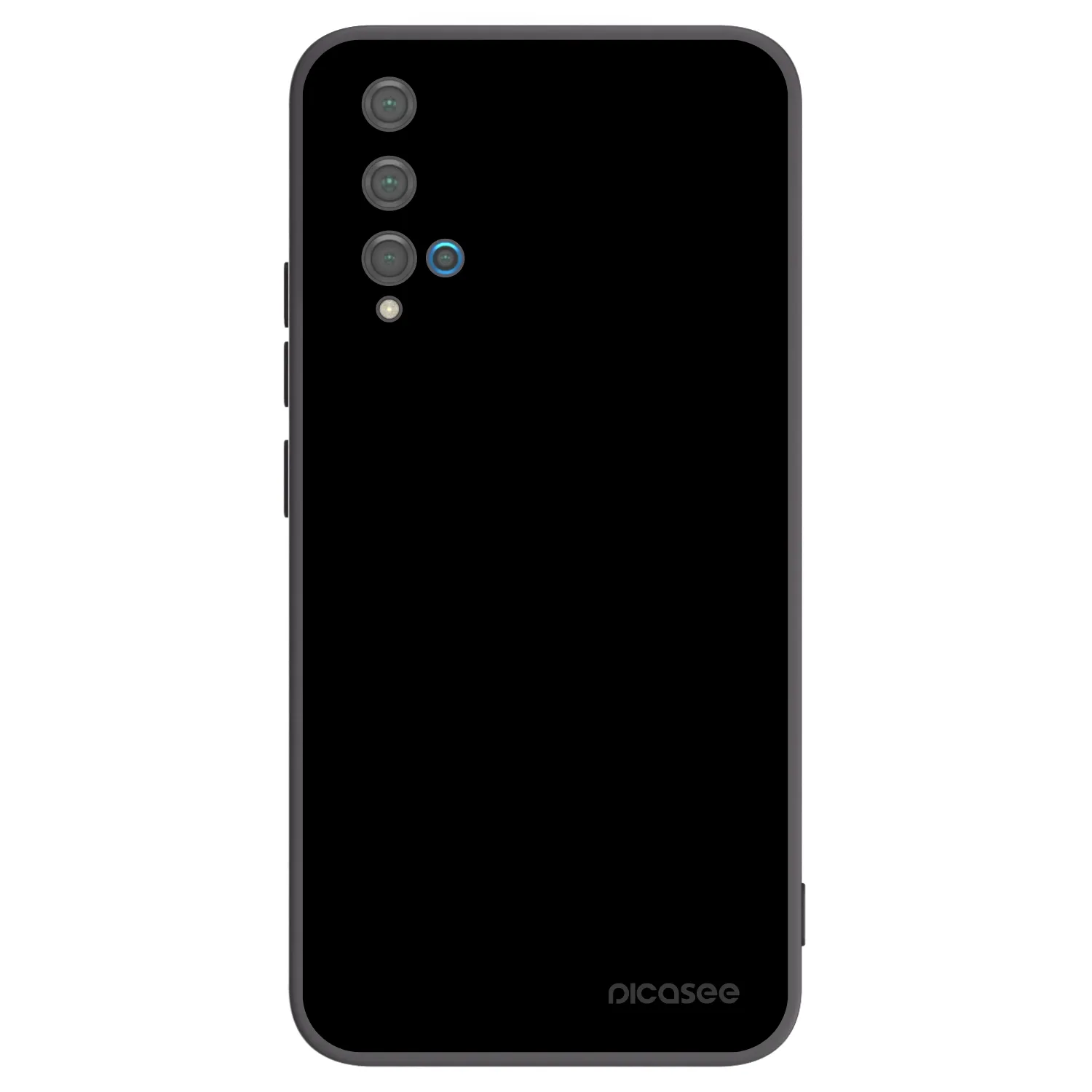 Picasee Huawei Nova 5T Hülle - Schwarzes Silikon - Black Bliss