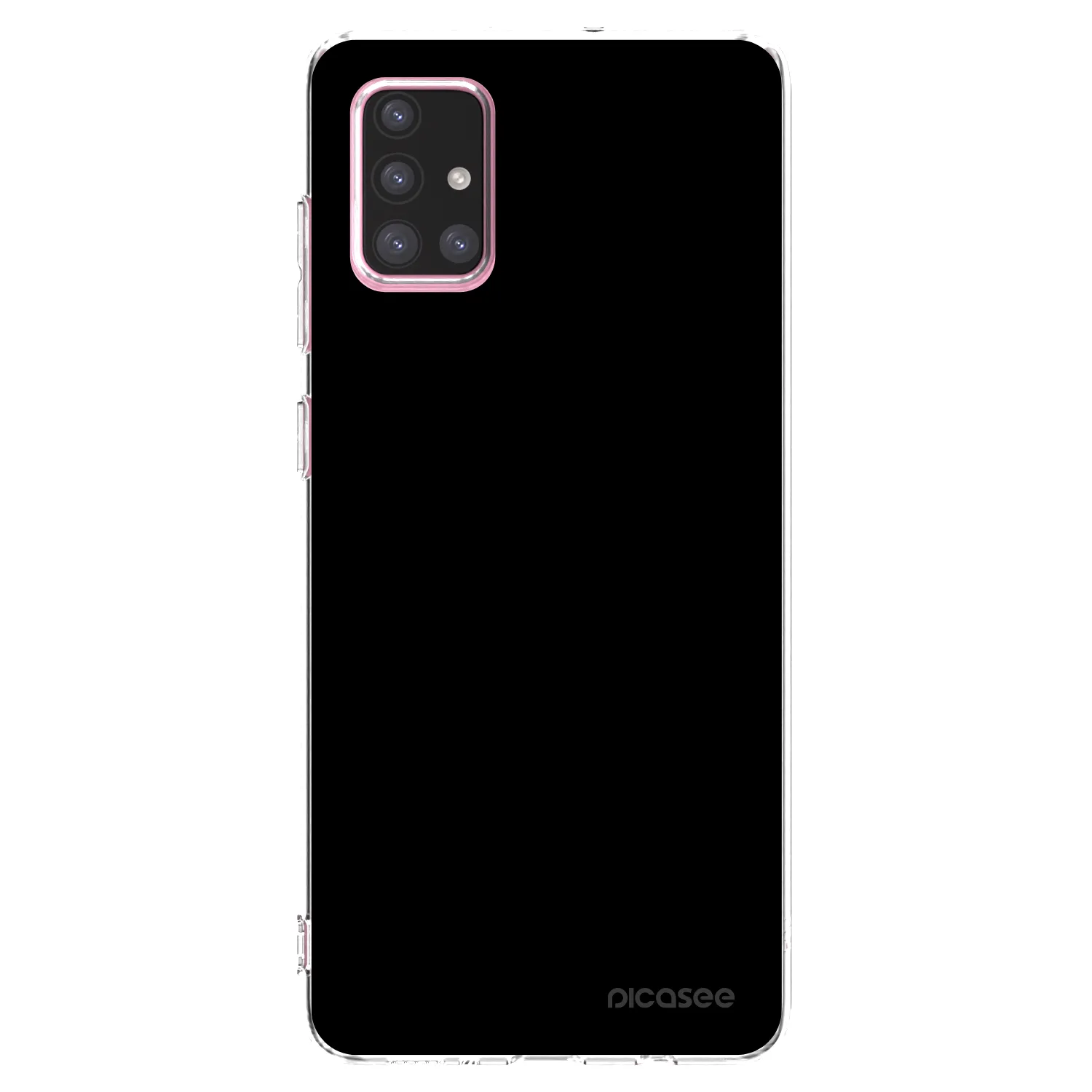 Picasee Samsung Galaxy A71 A715F Hülle - Transparentes Silikon - Black Bliss