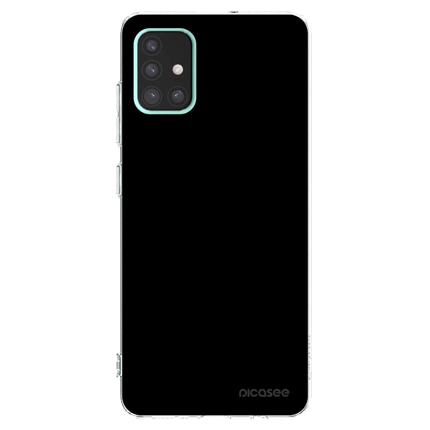 Picasee Samsung Galaxy A51 A515F Hülle - Transparentes Silikon - Black Bliss
