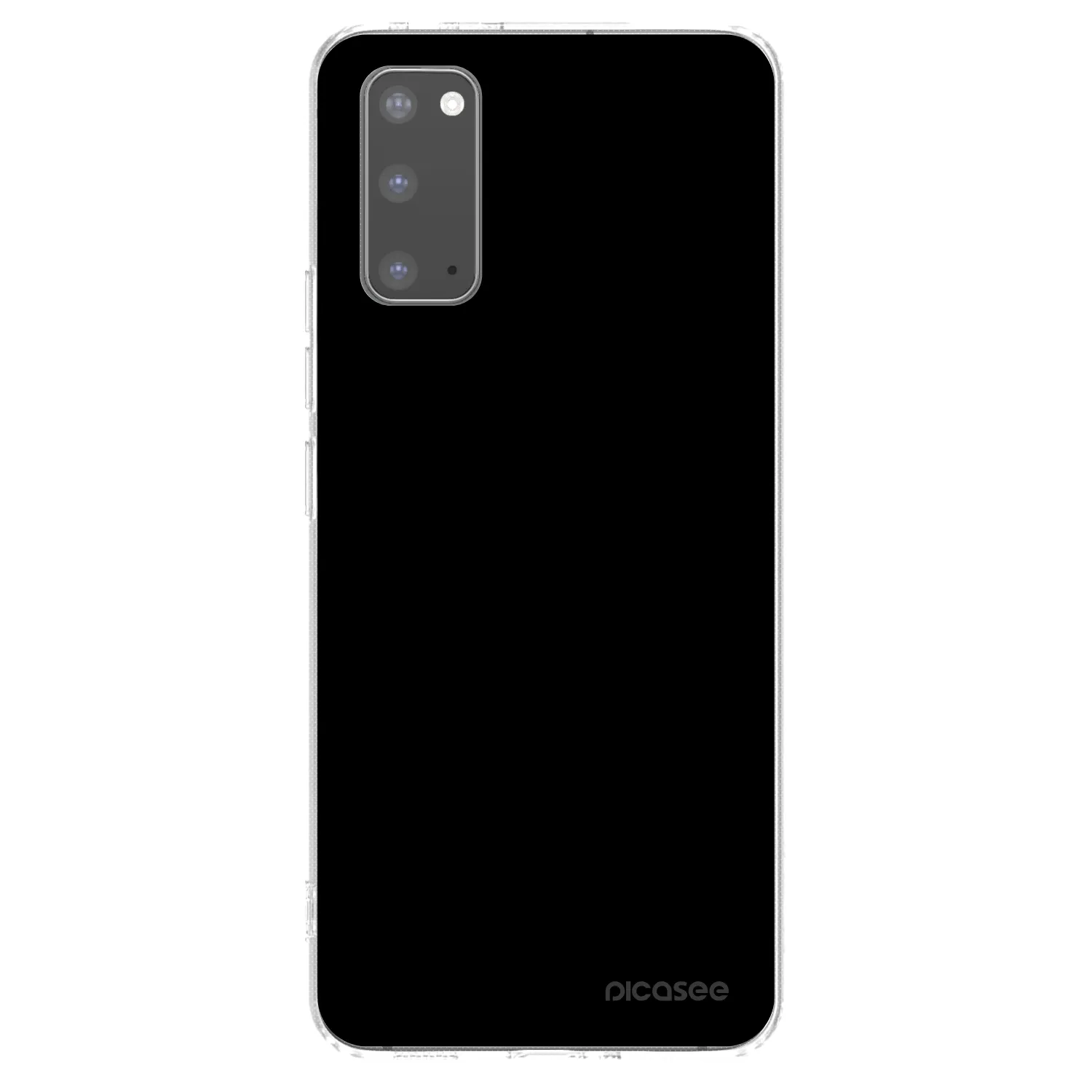 Picasee Samsung Galaxy S20 G980F Hülle - Transparentes Silikon - Black Bliss
