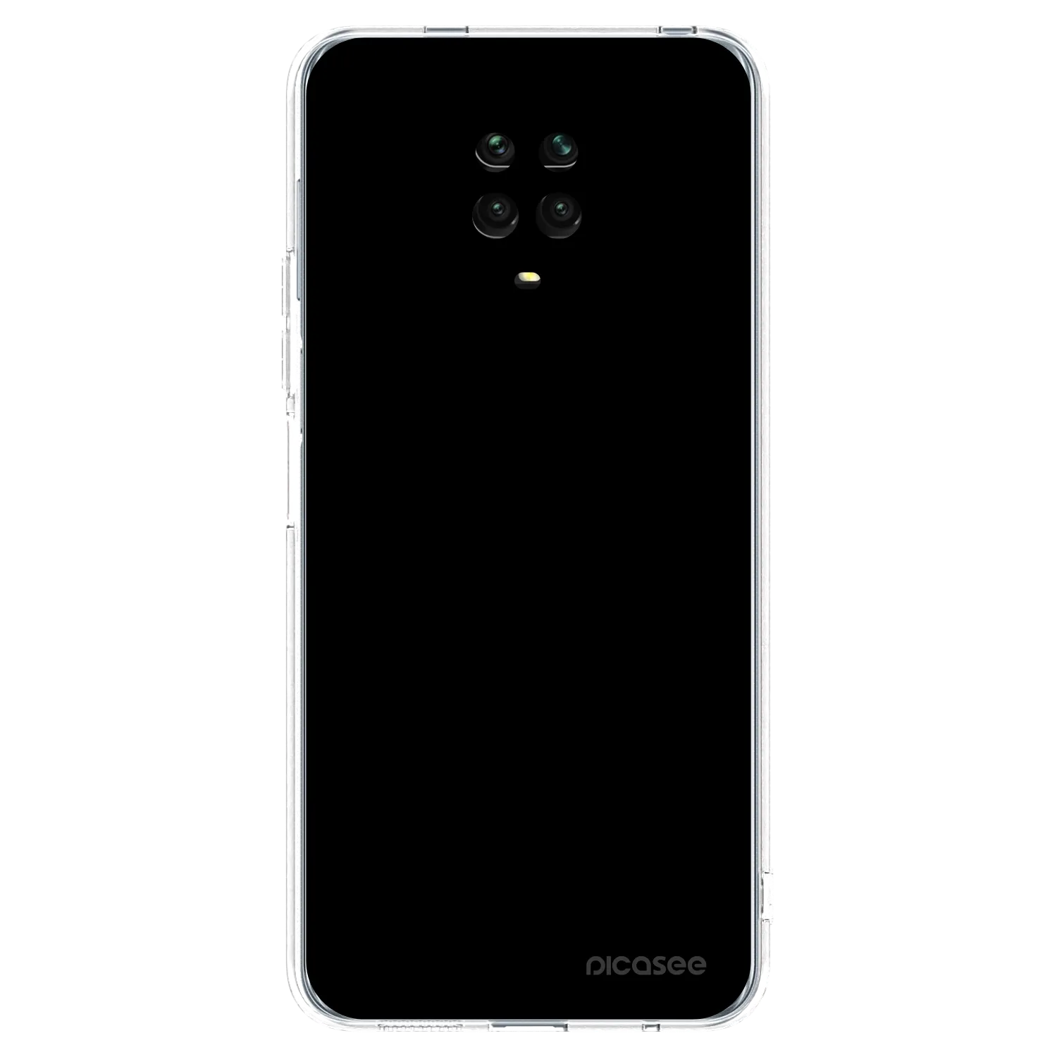 Picasee Xiaomi Redmi Note 9 Pro Hülle - Transparentes Silikon - Black Bliss