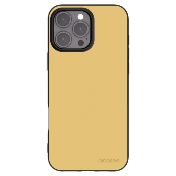 Picasee Apple iPhone 16 Pro Max Hülle - Schwarzes Silikon - Canary Crystal