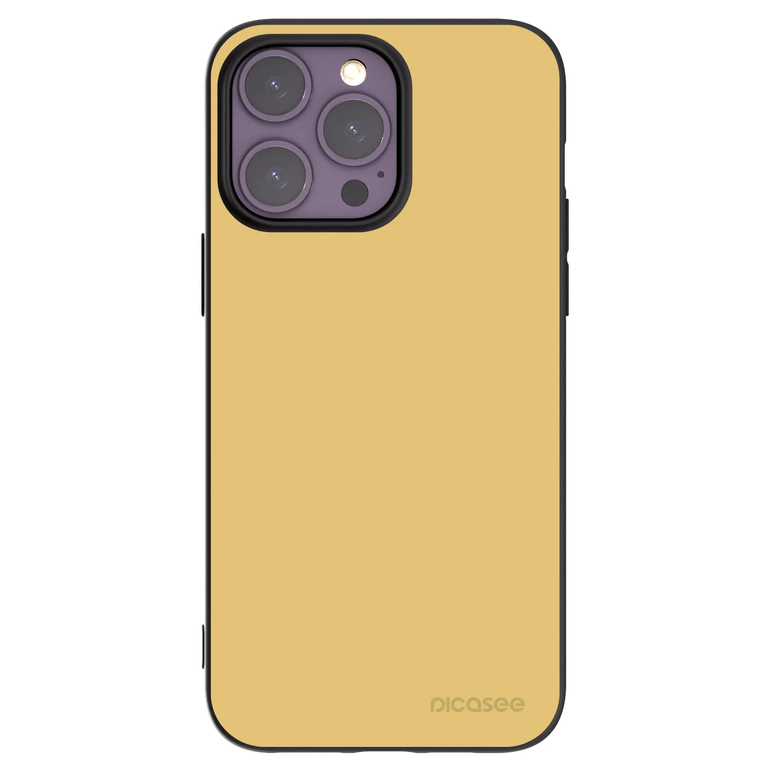 Picasee Apple iPhone 14 Pro Max Hülle - Schwarzes Silikon - Canary Crystal