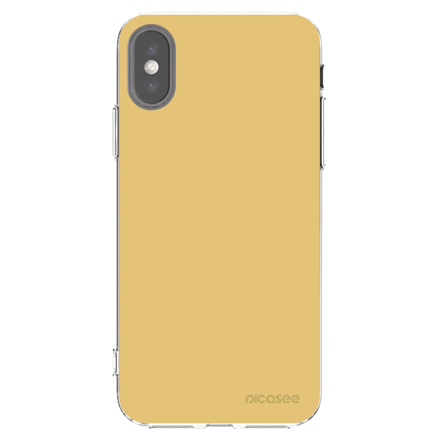 Picasee Apple iPhone X/XS Hülle - Transparentes Silikon - Canary Crystal