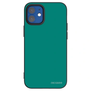 Picasee Apple iPhone 12 mini Hülle - Schwarzes Silikon - Emerald Mist