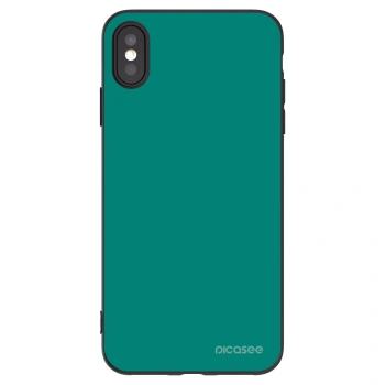 Picasee Apple iPhone XS Max Hülle - Schwarzes Silikon - Emerald Mist