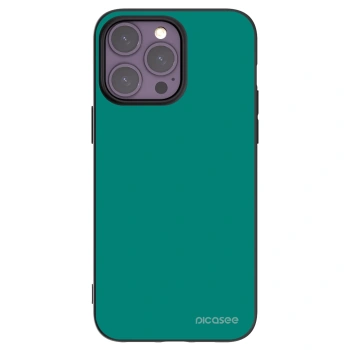 Picasee Apple iPhone 14 Pro Max Hülle - Schwarzes Silikon - Emerald Mist
