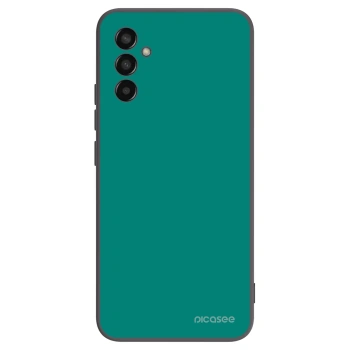 Picasee Samsung Galaxy M13 M135F Hülle - Schwarzes Silikon - Emerald Mist