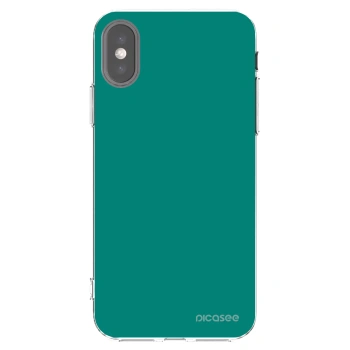 Picasee Apple iPhone X/XS Hülle - Transparentes Silikon - Emerald Mist