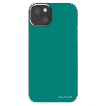 Picasee Apple iPhone 15 Plus Hülle - Transparentes Silikon - Emerald Mist