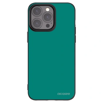 Picasee Apple iPhone 15 Pro Max Hülle - Schwarzes Silikon - Emerald Mist