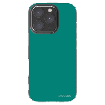 Picasee Apple iPhone 16 Pro Hülle - Transparentes Silikon - Emerald Mist