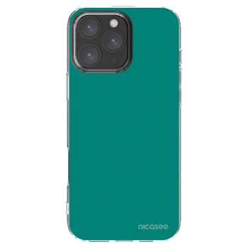 Picasee Apple iPhone 16 Pro Max Hülle - Transparentes Silikon - Emerald Mist