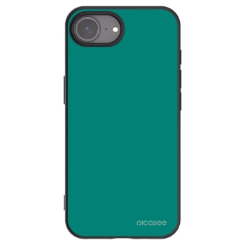 Picasee Apple iPhone 16e Hülle - Schwarzes Silikon - Emerald Mist